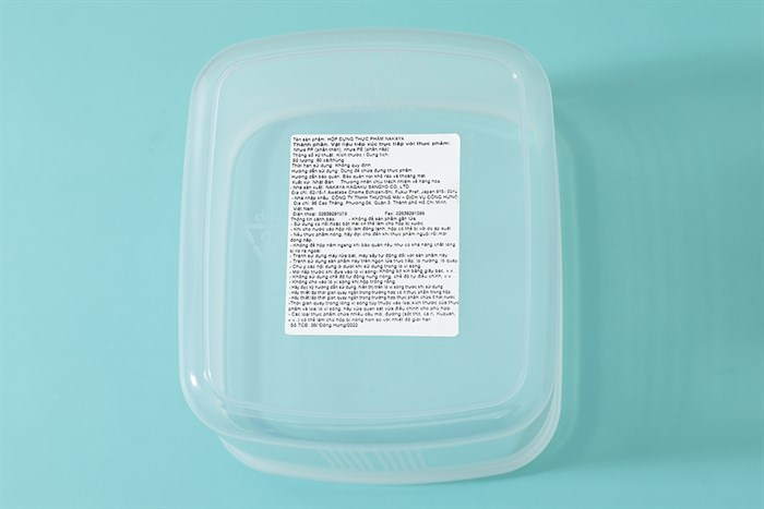 Hộp đựng thực phẩm nhựa 1.2 lít Nakaya K123 Màu Trắng