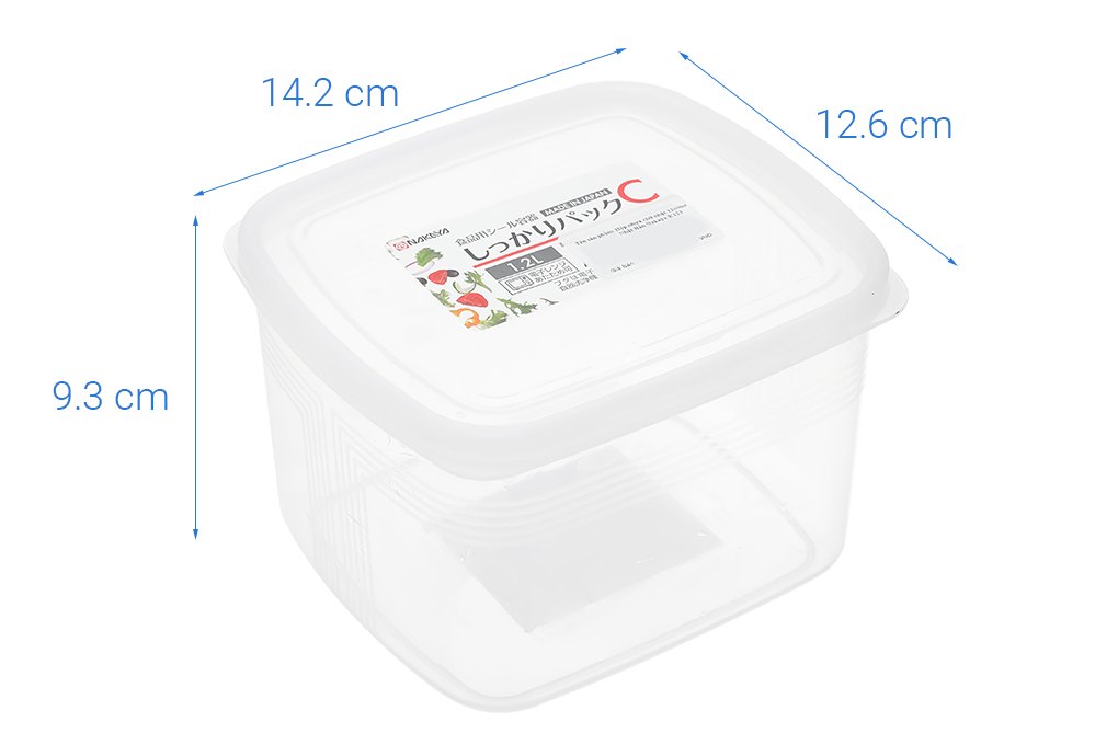 Hộp đựng thực phẩm nhựa 1.2 lít Nakaya K123 Màu Trắng