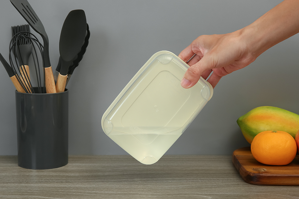 Bộ 3 hộp đựng thực phẩm nhựa 500 - 1000 - 2000 ml Inochi Hokkaido HIN.HOCN.BO02 Kem Màu Kem