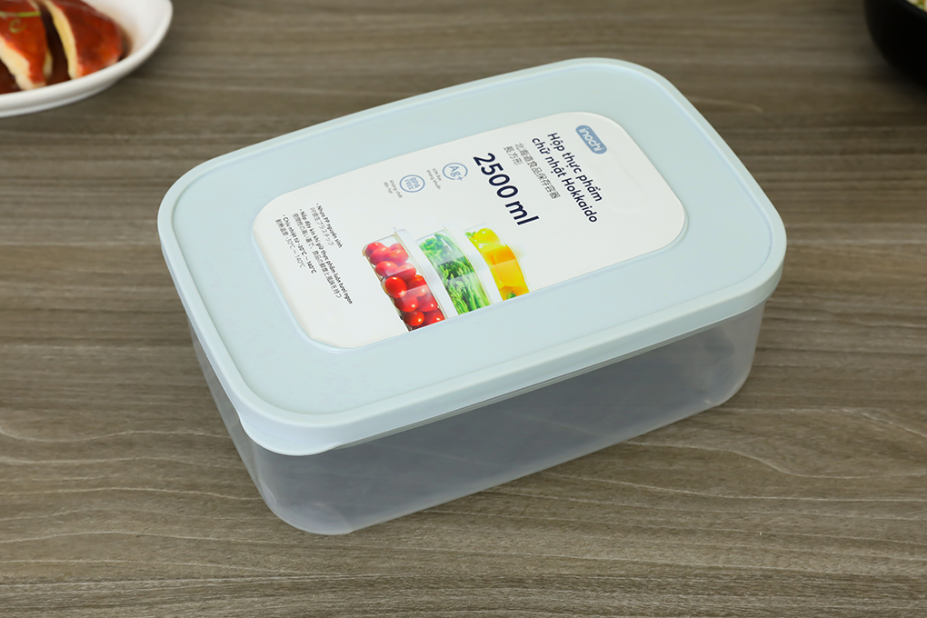 Hộp đựng thực phẩm nhựa 2500 ml Inochi Hokkaido HIN.HOCN.2500ZZ1 Màu Xanh Bạc Hà