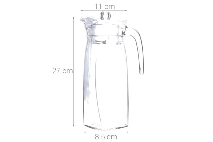 Bình đựng nước thủy tinh 1.3 lít Luminarc Flame Màu Trắng