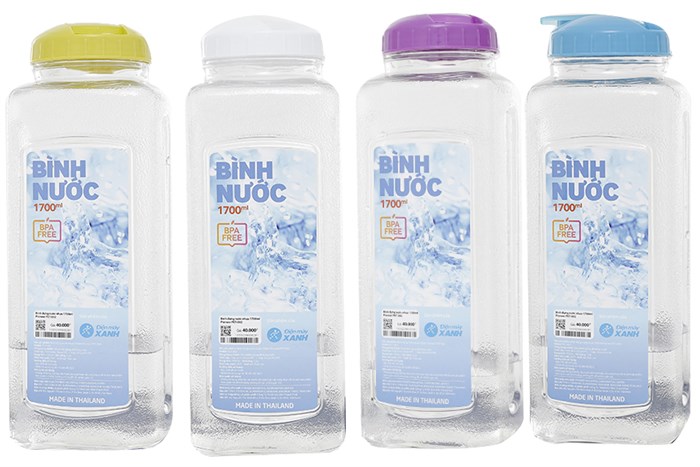 Bình đựng nước nhựa 1.7 lít Pioneer PET-002 Màu Trắng