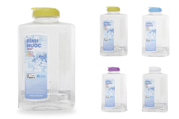 Bình đựng nước nhựa 2.85 lít Pioneer PET-001 Màu Trắng
