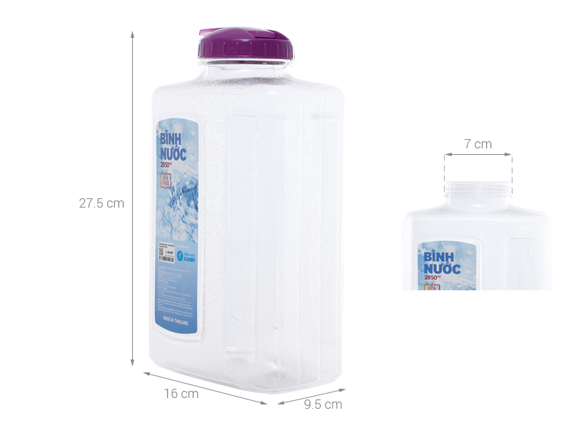 Bình đựng nước nhựa 2.85 lít Pioneer PET-001