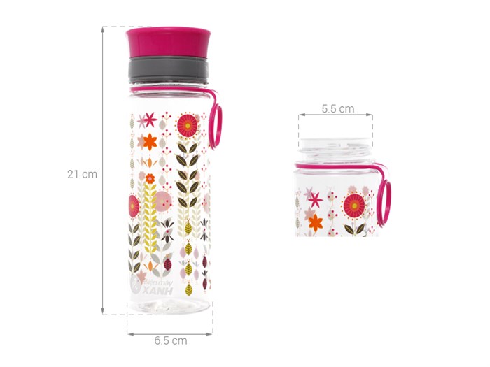 Bình đựng nước nhựa 575 ml Pioneer PP001 Màu Hồng
