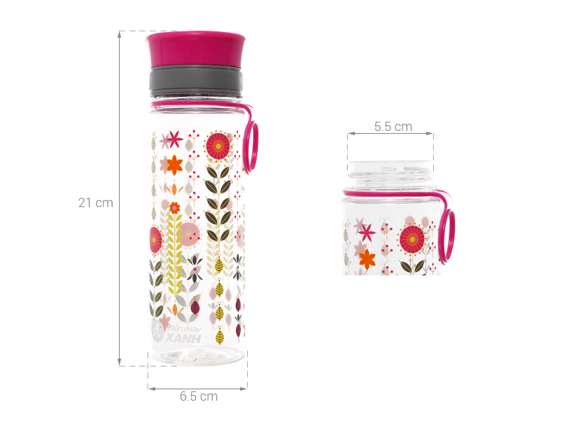 Bình đựng nước nhựa 575 ml Pioneer PP001 Màu Hồng
