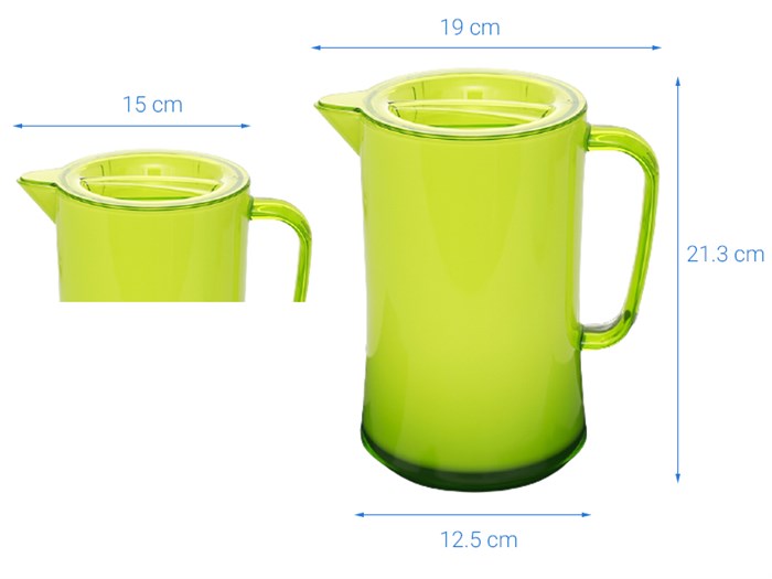 Bình đựng nước nhựa 1.8 lít Pioneer BN001 Màu Xanh lá