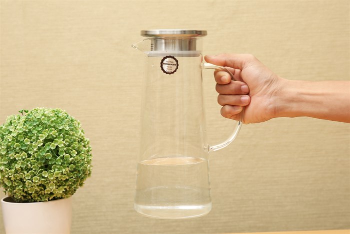 Bình đựng nước thủy tinh Borosilicate 1.3 lít DMX DLGPH27 Màu Trắng