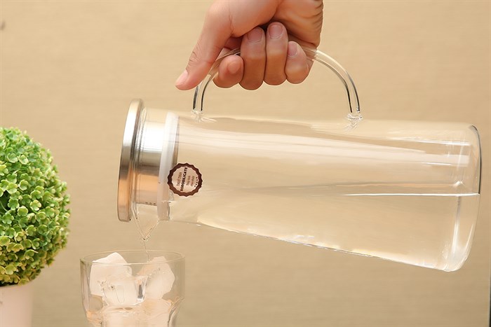 Bình đựng nước thủy tinh Borosilicate 1.3 lít DMX DLGPH27 Màu Trắng