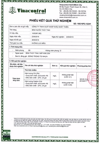 Bình đựng nước thủy tinh borosilicate 1.5 lít BHX LHB-WJ-01 Màu Trắng