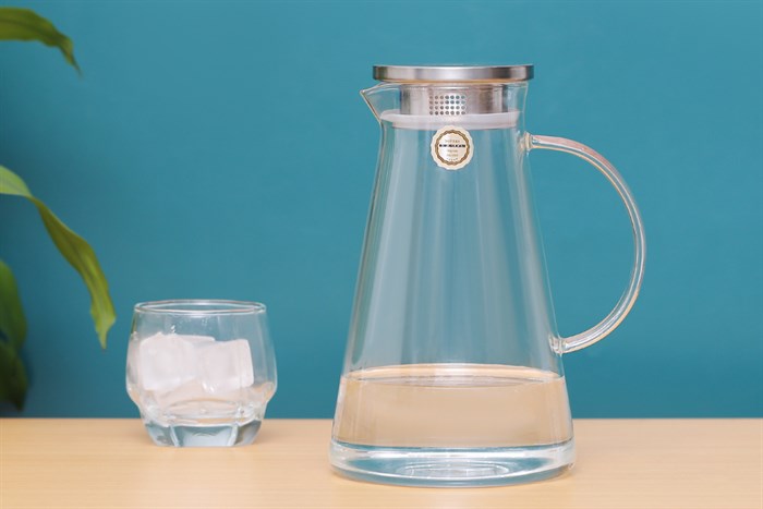 Bình đựng nước thủy tinh borosilicate 1.5 lít BHX LHB-WJ-01 Màu Trắng