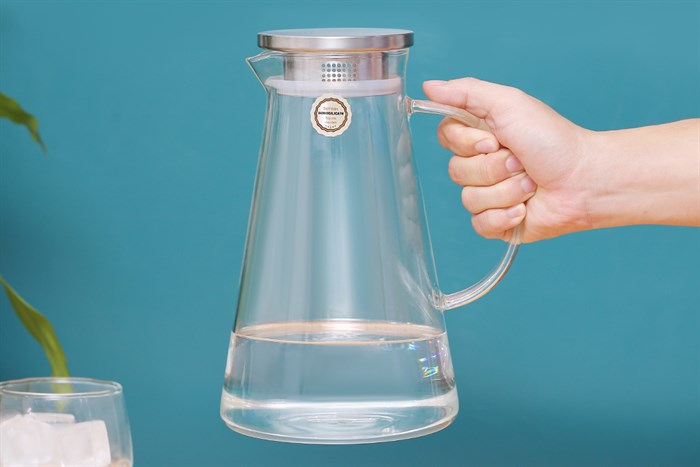 Bình đựng nước thủy tinh borosilicate 1.5 lít BHX LHB-WJ-01 Màu Trắng