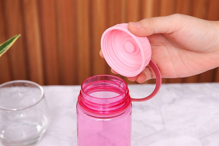 Bình đựng nước nhựa 575 ml BHX PNP3366E Màu Hồng