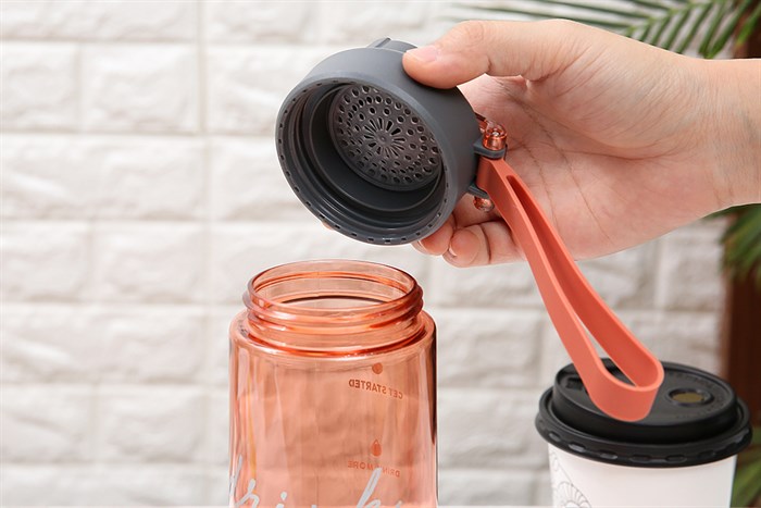 Bình đựng nước nhựa 670 ml BHX XL-1912 Màu Cam