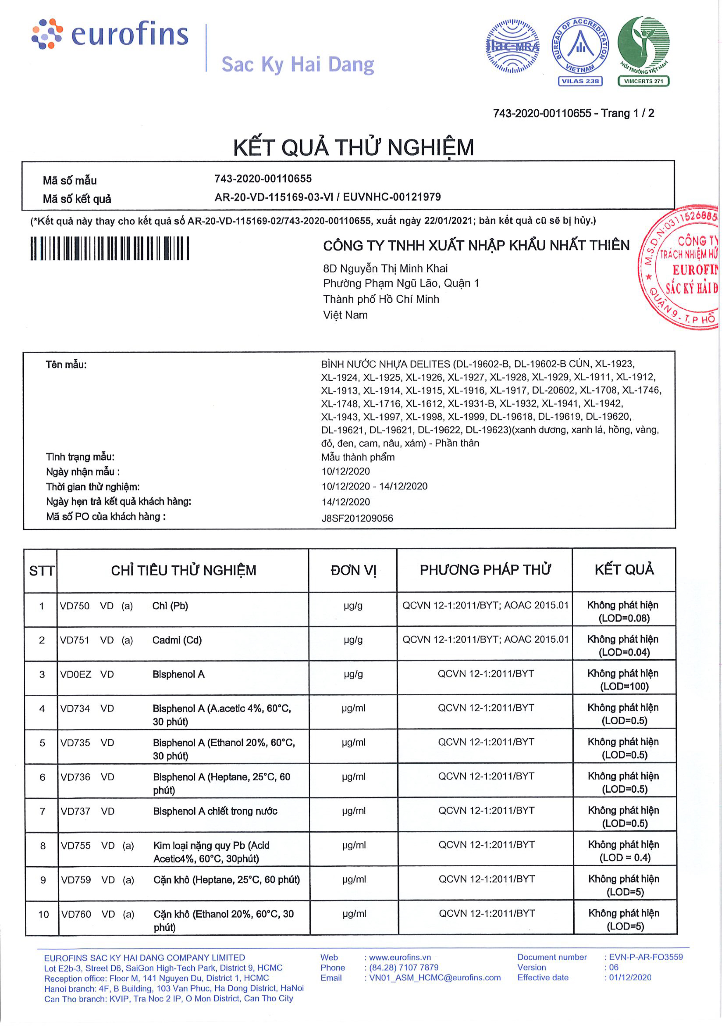 Bình đựng nước nhựa 550 ml BHX XL-1914 Màu Xanh Dương