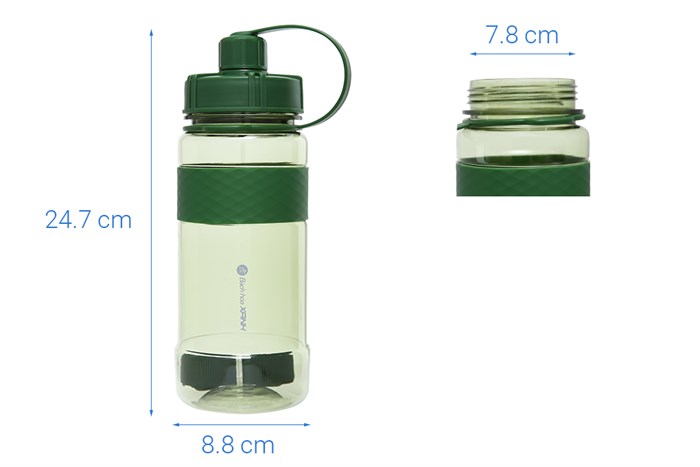 Bình đựng nước nhựa 1 lít BHX DL-19621 Màu Xanh lá