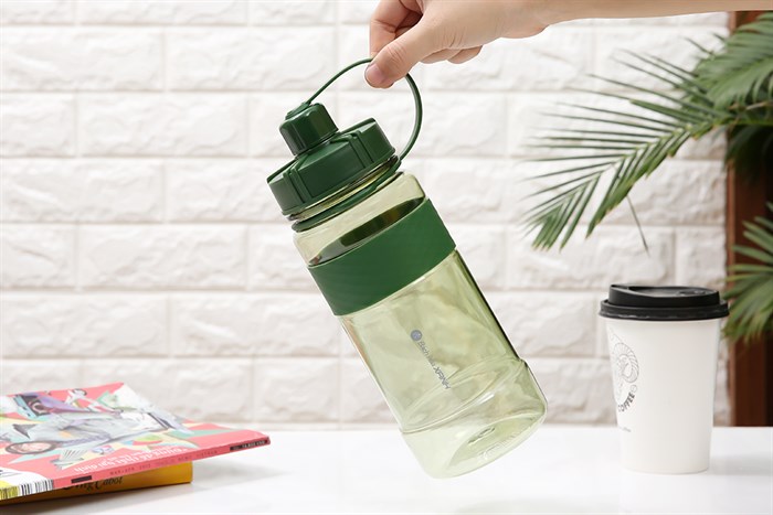 Bình đựng nước nhựa 1 lít BHX DL-19621 Màu Xanh lá