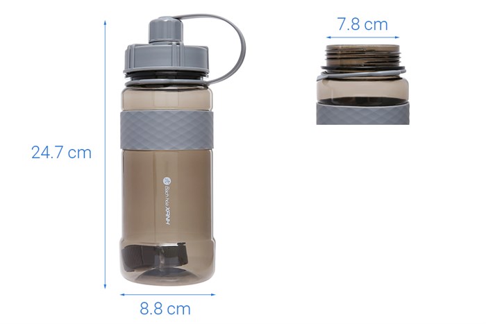 Bình đựng nước nhựa 1 lít BHX DL-19621 Màu Đen