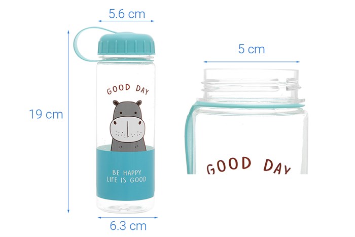 Bình đựng nước nhựa 575 ml Delites PNP3366D Màu Xanh Dương