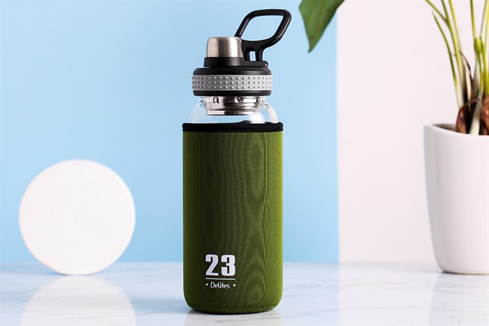 Bình đựng nước thủy tinh 850ml  Delites BL-1982 Màu Xanh lá