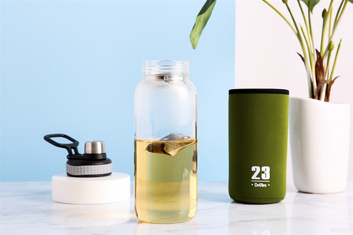 Bình đựng nước thủy tinh 850ml  Delites BL-1982 Màu Xanh lá