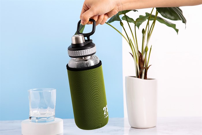 Bình đựng nước thủy tinh 850ml  Delites BL-1982 Màu Xanh lá