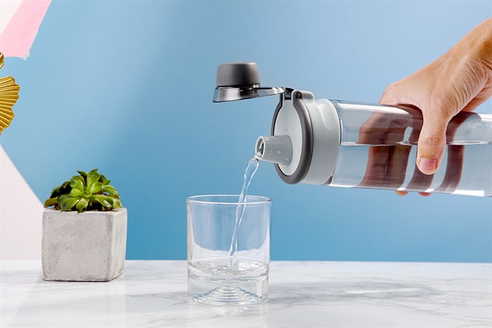 Bình đựng nước nhựa Tritan 750 ml Delites XL-2057 Màu Xám