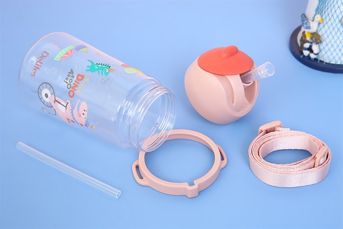 Bình đựng nước nhựa Tritan 470 ml Delites XL-2004-B Màu Hồng