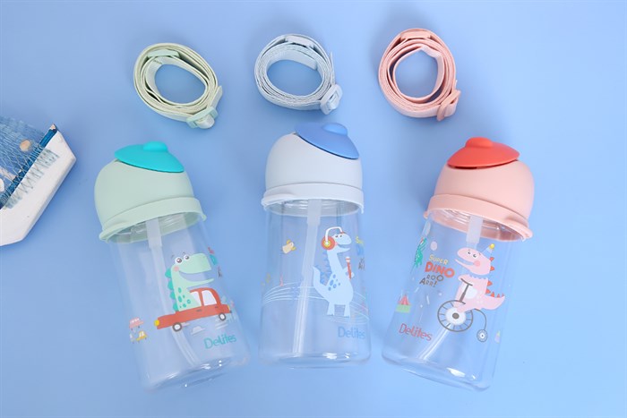 Bình đựng nước nhựa Tritan 470 ml Delites XL-2004-B Màu Hồng