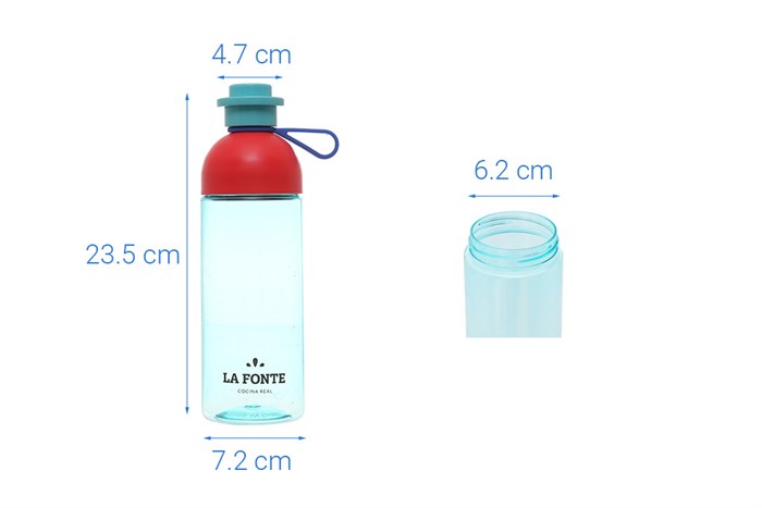 Bình đựng nước nhựa 600 ml La Fonte 886204 Màu Xanh