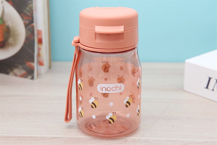 Bình đựng nước nhựa 350 ml Inochi Kita Fami Màu Cam
