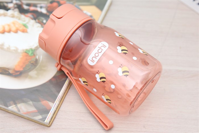 Bình đựng nước nhựa 350 ml Inochi Kita Fami Màu Cam