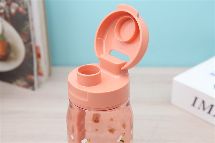 Bình đựng nước nhựa 350 ml Inochi Kita Fami Màu Cam