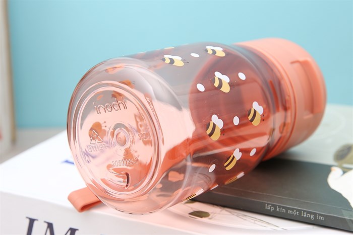 Bình đựng nước nhựa 350 ml Inochi Kita Fami Màu Cam