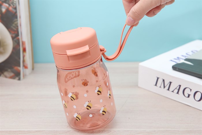 Bình đựng nước nhựa 350 ml Inochi Kita Fami Màu Cam