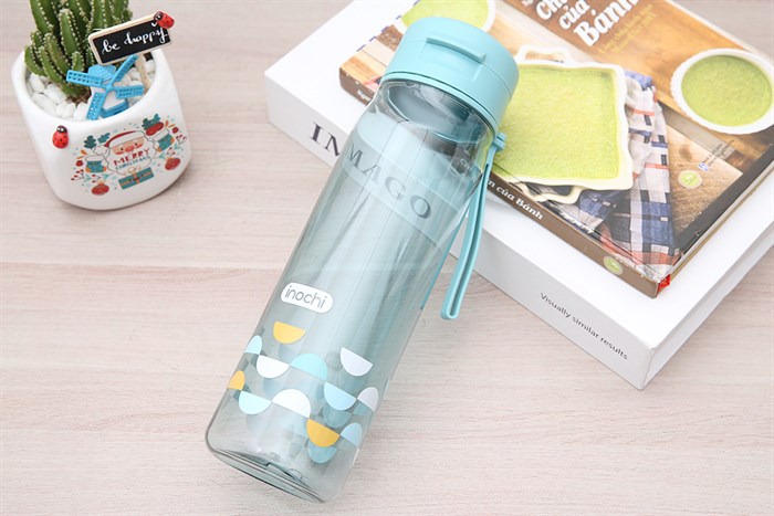 Bình đựng nước nhựa 700 ml Inochi Kita Fami Màu Xanh ngọc