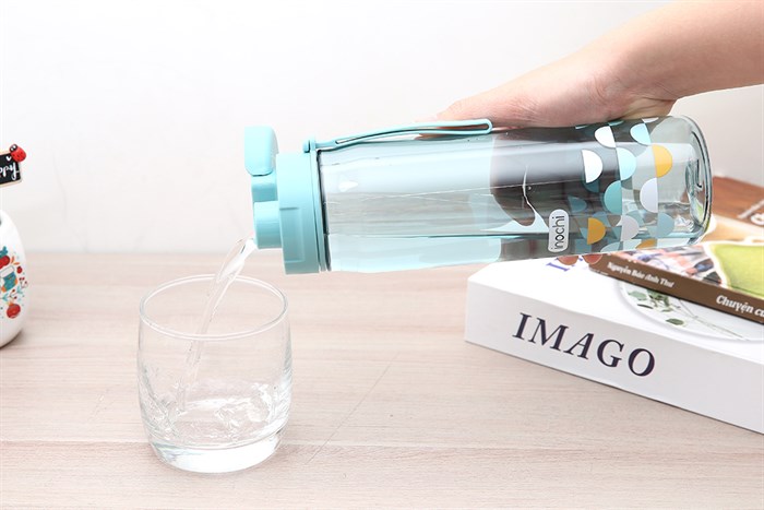 Bình đựng nước nhựa 700 ml Inochi Kita Fami Màu Xanh ngọc