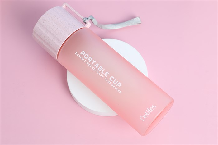 Bình đựng nước nhựa 550 ml Delites TH08771 Màu Hồng
