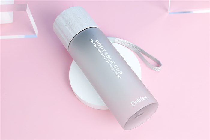 Bình đựng nước nhựa 550 ml Delites TH08771 Màu Xám