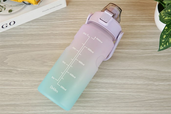 Bình đựng nước nhựa 1lít Delites WP-22801 Màu Xanh tím