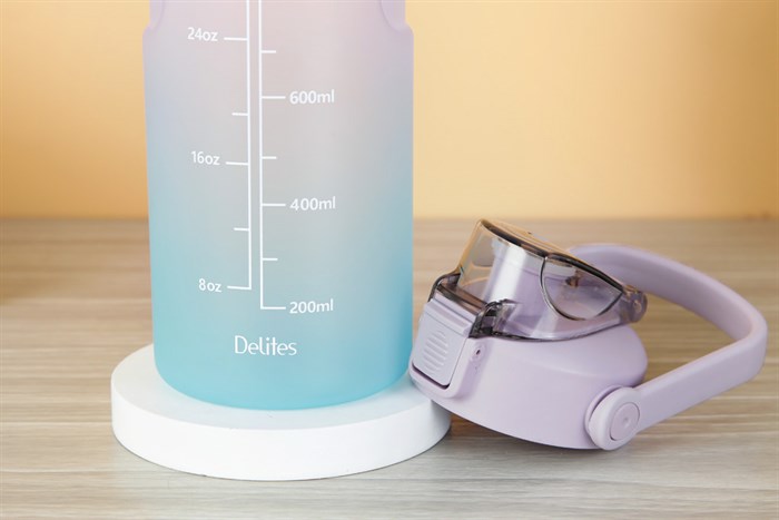 Bình đựng nước nhựa 1lít Delites WP-22801 Màu Xanh tím