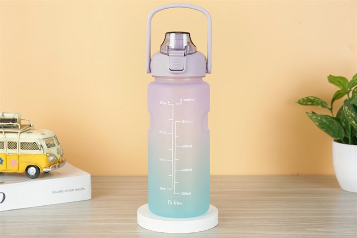 Bình đựng nước nhựa 1lít Delites WP-22801 Màu Xanh tím
