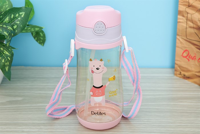 Bình đựng nước nhựa 500 ml Delites WP-22814 Màu Hồng