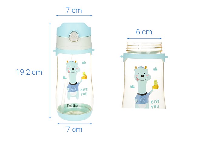 Bình đựng nước nhựa 500 ml Delites WP-22814 Màu Xanh Dương