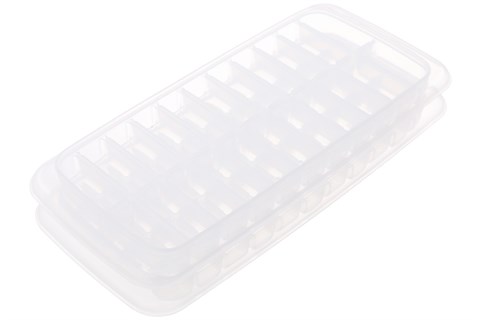 Khay đá nhựa chữ nhật Luxplastik L484 trắng