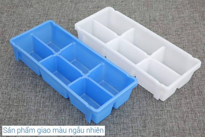 Khay đá nhựa 6 viên Đồng Tâm Màu Trắng