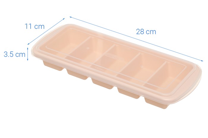 Khay đá nhựa có nắp 5 viên Kari Inochi HIN.KDCN.05VI Màu Hồng