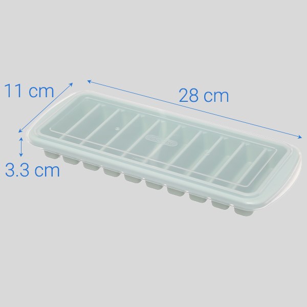 Khay Đá Nhựa Có Nắp 10 Viên Kari Inochi Hin.kdcn.10Vi