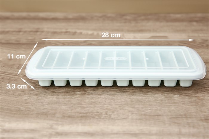 Khay đá nhựa có nắp 10 viên Kari Inochi HIN.KDCN.10VI Màu Xanh dương nhạt