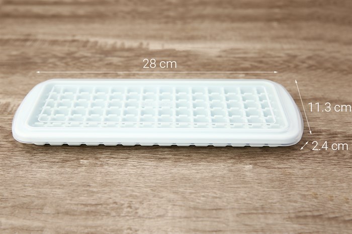 Khay đá nhựa có nắp 84 viên Kari Inochi HIN.KDCN.84VI Màu Xanh dương nhạt